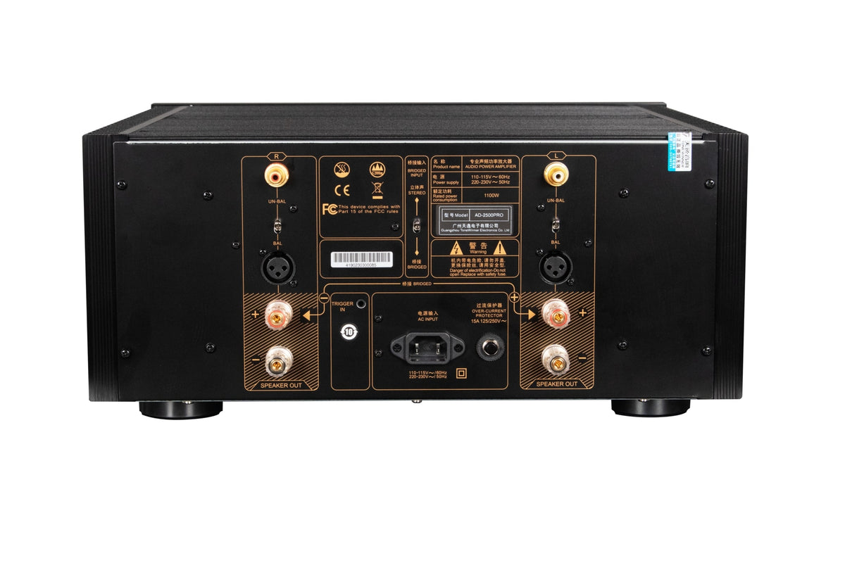 TW AD-2500 Pro - New Version Of 2 channel Amp 1500W@8Ω Bridged